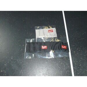 Authentic Ray-Ban Eyeglasses Sunglasses Cleaning Cloth Lot of 3 - Black & Gray